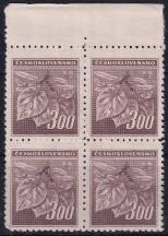 1945, ČSR II, 0379, Výplatní známky: Lipová ratolest  ✶✶ ⊞ o H