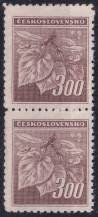 1945, ČSR II, 0379VV, Výplatní známka: Lipová ratolest ✶✶ ⊟