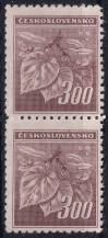 1945, ČSR II, 0379VV, Výplatní známka: Lipová ratolest ✶✶ ⊟