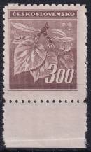 1945, ČSR II, 0379VV, Výplatní známka: Lipová ratolest ✶✶ o D