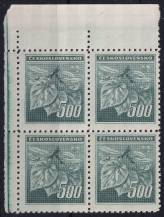 1945, ČSR II, 0380, Výplatní známky: Lipová ratolest  ✶✶ ⊞ L H