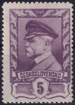 1945, ČSR II, 0381VV, Výplatní známka: Moskevské vydání ✶✶