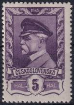 1945, ČSR II, 0381VV, Výplatní známka: Moskevské vydání ✶✶