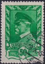 1945, ČSR II, 0384, Výplatní známka: Moskevské vydání  ⊙