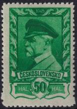1945, ČSR II, 0384PV+VV, Výplatní známka: Moskevské vydání ✶✶