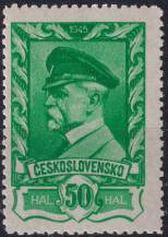 1945, ČSR II, 0384VV, Výplatní známka: Moskevské vydání ✶✶