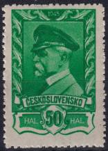 1945, ČSR II, 0384VV, Výplatní známka: Moskevské vydání ✶✶