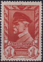 1945, ČSR II, 0385DV, Výplatní známka: Moskevské vydání ✶✶