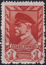 1945, ČSR II, 0385PV, Výplatní známka: Moskevské vydání ✶✶