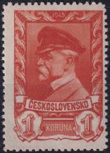 1945, ČSR II, 0385VV, Výplatní známka: Moskevské vydání ✶✶