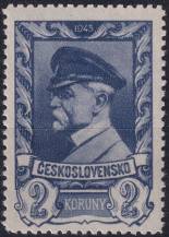 1945, ČSR II, 0386, Výplatní známka: Moskevské vydání  ✶✶  