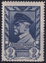 1945, ČSR II, 0386DV, Výplatní známka: Moskevské vydání ✶✶