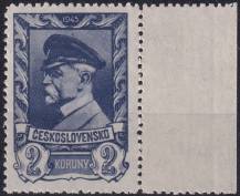1945, ČSR II, 0386DV, Výplatní známka: Moskevské vydání ✶✶ o P