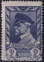 1945, ČSR II, 0386VV, Výplatní známka: Moskevské vydání ✶✶