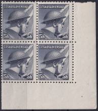 1945, ČSR II, 0387, Výplatní známky: Londýnské vydání - štábní kapitán P. Řídký (1907 - 1943)   ✶✶ ⊞  P D