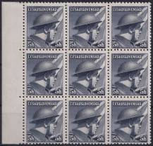 1945, ČSR II, 0387, Výplatní známky: Londýnské vydání - štábní kapitán P. Řídký (1907 - 1943)   ✶✶ ⊞  o L