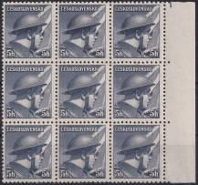 1945, ČSR II, 0387, Výplatní známky: Londýnské vydání - štábní kapitán P. Řídký (1907 - 1943)   ✶✶ ⊞  o P