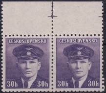 1945, ČSR II, 0391, Londýnské vydání: npor. J. Král (1910-1940) ✶✶ + ◫ o H