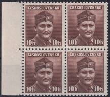 1945, ČSR II, 0388, Výplatní známky: Londýnské vydání - major Dr.  M. Novák (1906 - 1944)   ✶✶ ⊞ o L