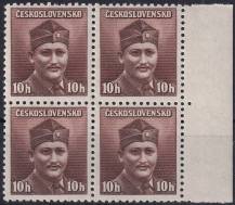 1945, ČSR II, 0388, Výplatní známky: Londýnské vydání - major Dr.  M. Novák (1906 - 1944)   ✶✶ ⊞ o P