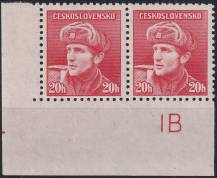 1945, ČSR II, 0389DČ, Londýnské vydání: kpt. O. Jaroš (1912-1943) ✶✶ ◫ L D