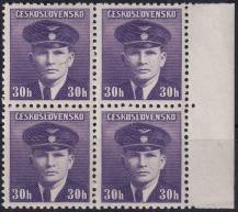 1945, ČSR II, 0391, Výplatní známky: Londýnské vydání - nadporučík J. Král (1910 - 1940)   ✶✶ ⊞ o P