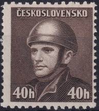1945, ČSR II, 0392VV, Londýnské vydání: rtm. J. Gabčík (1908-1942) ✶✶