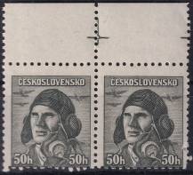 1945, ČSR II, 0393VV, Londýnské vydání: škpt. A. Vašátko ✶✶ + ◫ o H