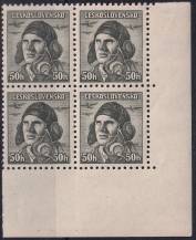 1945, ČSR II, 0393, Výplatní známky: Londýnské vydání - štábní kapitán A. Vašátko (1908 - 1942)   ✶✶ ⊞  P D