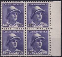 1945, ČSR II, 0394, Výplatní známky: Londýnské vydání - svobodník F. Adámek (1919 - 1941)   ✶✶ ⊞  o P