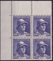 1945, ČSR II, 0394, Výplatní známky: Londýnské vydání - svobodník F. Adámek (1919 - 1941)   ✶✶ ⊞  L H