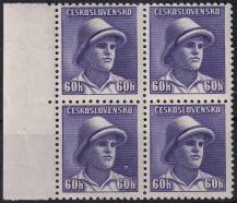 1945, ČSR II, 0394, Výplatní známky: Londýnské vydání - svobodník F. Adámek (1919 - 1941)   ✶✶ ⊞  o L