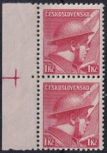 1945, ČSR II, 0395, Londýnské vydání: škpt. P. Řídký ✶✶ + ⊟ o L