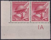 1945, ČSR II, 0395, Londýnské vydání: škpt. P. Řídký ✶✶ DČ ◫ L D