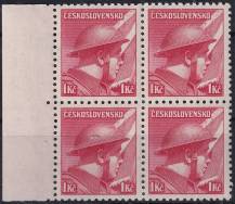 1945, ČSR II, 0395, Výplatní známky: Londýnské vydání - štábní kapitán P. Řídký (1907 - 1943)   ✶✶ ⊞  o L