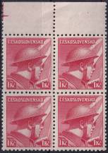 1945, ČSR II, 0395, Výplatní známky: Londýnské vydání - štábní kapitán P. Řídký (1907 - 1943)   ✶✶ ⊞  o H