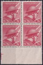 1945, ČSR II, 0395, Výplatní známky: Londýnské vydání - štábní kapitán P. Řídký (1907 - 1943)   ✶✶ ⊞  o D