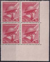 1945, ČSR II, 0395, Výplatní známky: Londýnské vydání - štábní kapitán P. Řídký (1907 - 1943)   ✶✶ ⊞  o P D