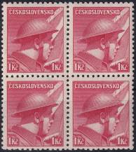 1945, ČSR II, 0395, Výplatní známky: Londýnské vydání - štábní kapitán P. Řídký (1907 - 1943)   ✶✶ ⊞ 