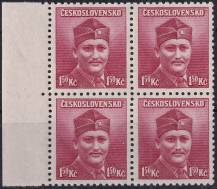 1945, ČSR II, 0396, Výplatní známky: Londýnské vydání - major Dr.  M. Novák (1906 - 1944)   ✶✶ ⊞  o L
