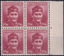 1945, ČSR II, 0396, Výplatní známky: Londýnské vydání - major Dr.  M. Novák (1906 - 1944)   ✶✶ ⊞  o P