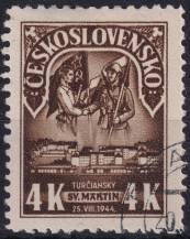 1945, ČSR II, 0405, 1. výročí SNP: Turčianský Sv. Martin ⊙