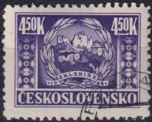 1945, ČSR II, 0406, 1. výročí SNP: Sklabiňa u Martina ⊙