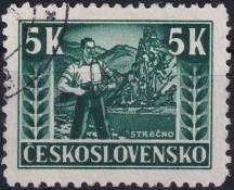 1945, ČSR II, 0407, 1. výročí SNP: Strečno u Žiliny ⊙