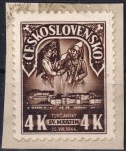 1945, ČSR II, 0410, 1. výročí SNP: Turčianský Sv. Martin (✶)