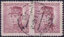 1945, ČSR II, 0413, Výplatní známka: Portréty - M. R. Štefánik ⊙ ◫