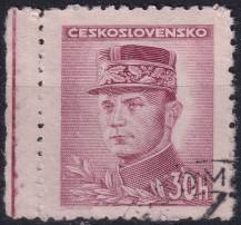 1945, ČSR II, 0413, Výplatní známka: Portréty - M. R. Štefánik ⊙ o L