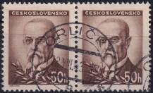 1945, ČSR II, 0414, Výplatní známka: Portréty - T. G. Masaryk ⊙ ◫