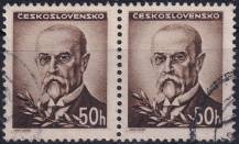 1945, ČSR II, 0414, Výplatní známka: Portréty - T. G. Masaryk ⊙ ◫