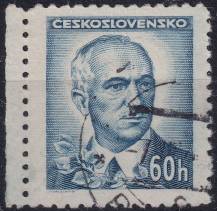 1945, ČSR II, 0415, Výplatní známka: Portréty - E. Beneš ⊙ o L